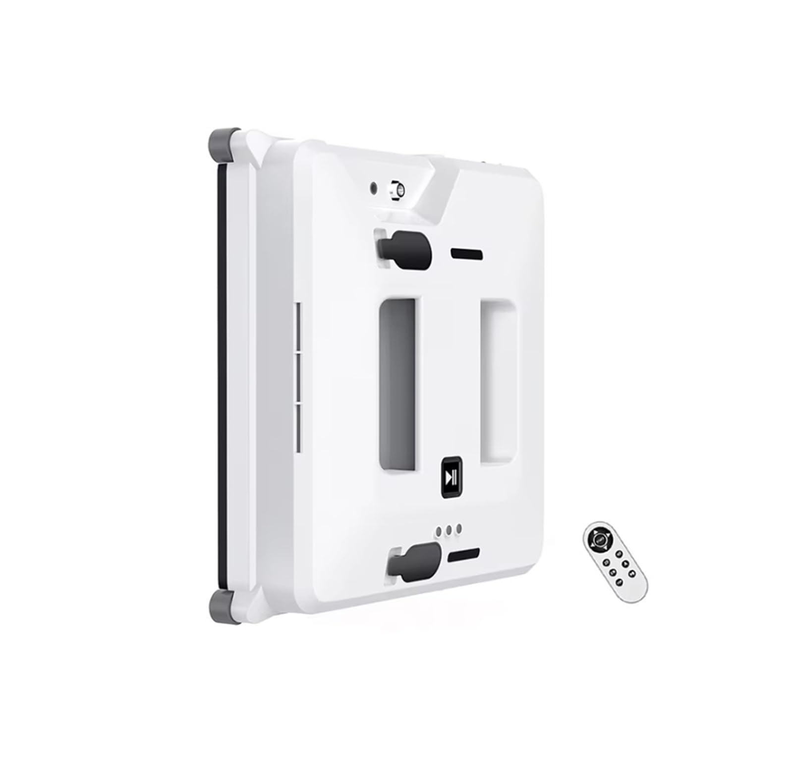 Hghadpltm White Automatic Window Cleaning Robot With Dual Water Spray, Remote Control Electric Glass Cleaner For High-Rise Window Outside Anti-Falling For Smooth Surfaces