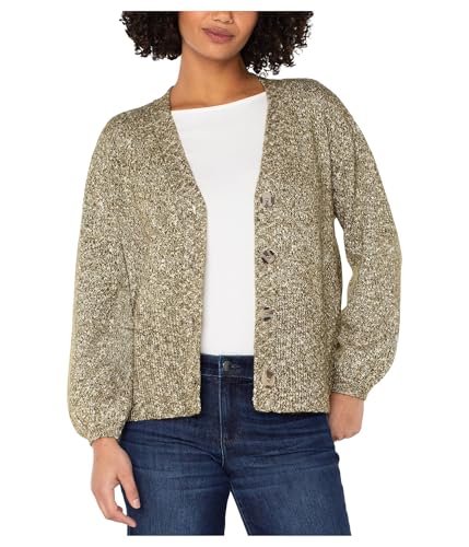 Liverpool Women's Long Sleeve Button Front Cardigan Sweater