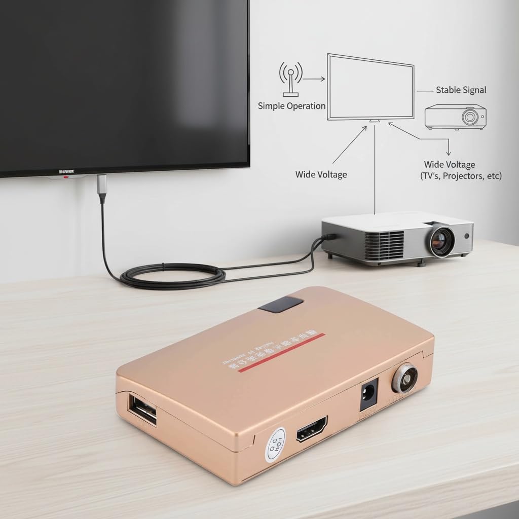 RF zu HDMI Konverter HDMI zu RF Modulator Analoger TV Empfänger Adapter HD Modulator mit Fernbedienung für alle Port TVS Projectors Multimedia Teaching Network