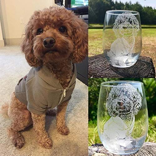 Miniatura 2 de Personalized Pet Engraved Glass, Engraved wine glass, Custom Pet picture, Pet memorial Engraved Glass, Pet picture on glass