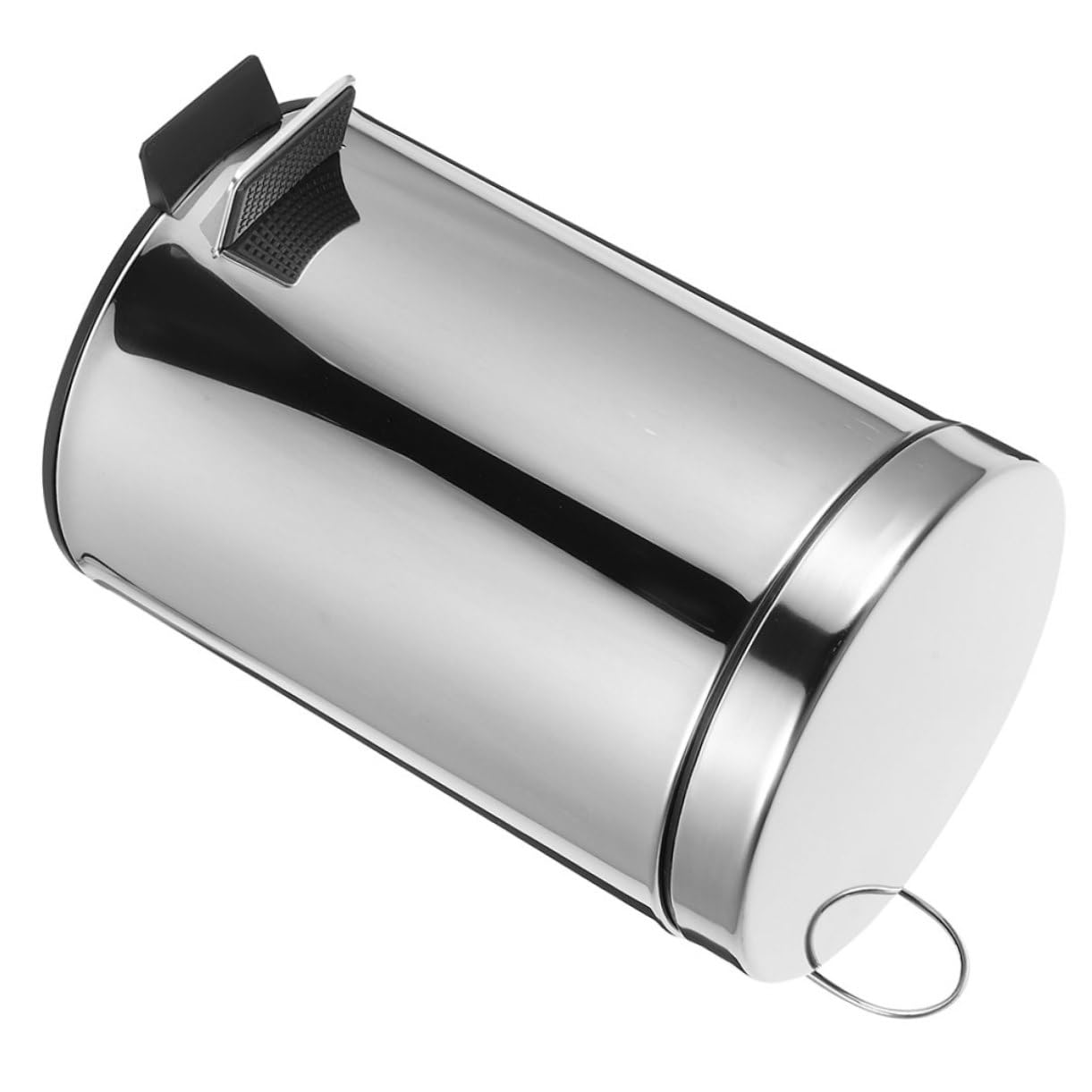 PRETYZOOM Edelstahl Mülleimer 5l mit Deckel und Tretmechanismus Kompakter und Robuster Abfalleimer für Badezimmer und Toilette Geräuscharm und Platzsparend