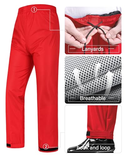 Image of iCreek Rain Suit Waterproof Jacket and Pants Hi Vis Raincoat for Men and Women Reflective Outdoor for All-Sport Work