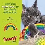 Yeowww! Catnip Rainbow Toy for Cats - Colorful Arch Shape - Durable Cotton Twill - Made in the USA - Stuffed with Organically Grown Catnip - Image 5