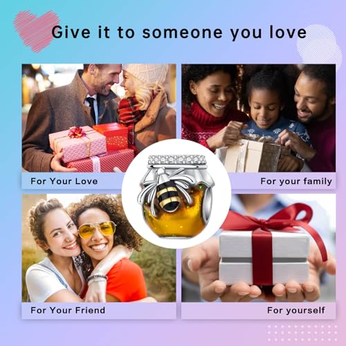 Image of LUXILLA Love You Best Friend Grandma Wife Heart Charm 925 Sterling Silver Charms Fit for Bracelets Necklace Jewelry Gift for Women