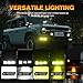 LIGHTFOX LED Fog Lights Set for Ford Bronco (2021-2024), Off-road Modification Spotlight Bronco Fog Lights for Modular Bumper, Daytime Running Lights, Bronco Fog Pocket Kit Assemblies IP68