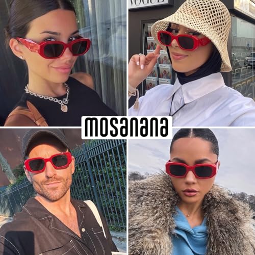 Image of mosanana Trendy Rectangle Sunglasses for Women Men-Goulding