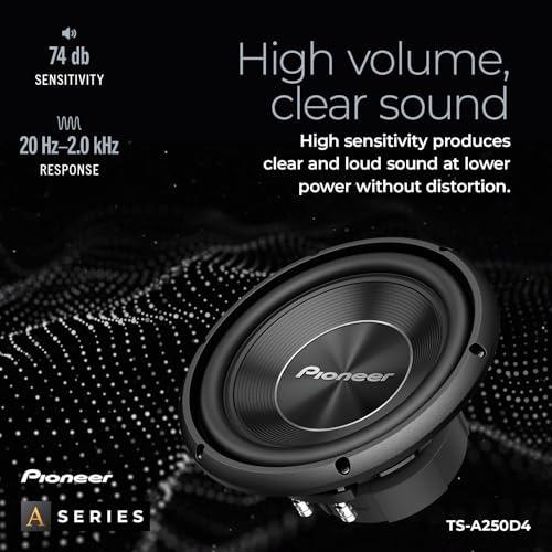 Image of Pioneer A-Series TS-A250D4 10 inch Subwoofer 1300W Max | Flexible Wiring, Powerful Bass Output