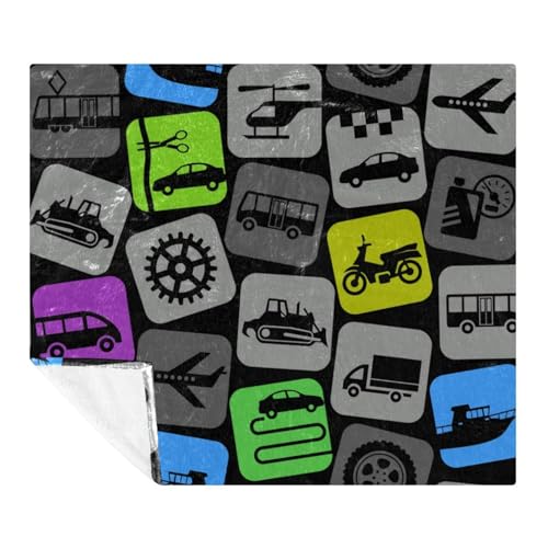 Couverture en molleton microfibre douce et légère 150x200cm pour canapé