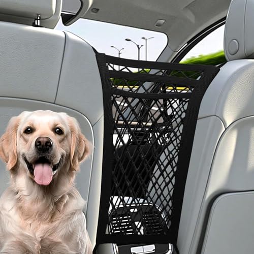 Modello compatibile: Borsa in rete per auto per Fiat.600 600e. Si adatta perfettamente tra i sedili anteriori, garantendo una separazione stabile tra l'abitacolo e la zona posteriore.