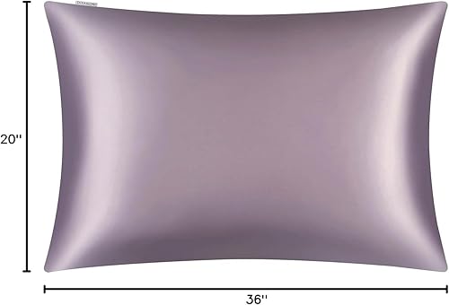 Vista 161 de DISANGNI Funda de almohada de seda de morera 100% natural para cabello y piel con cremallera oculta, 22 momme ambos lados