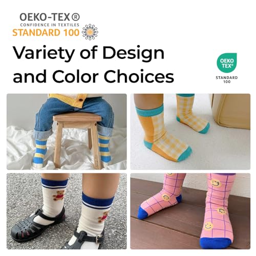 Baby Boys Girls Non Slip Grip Ankle Socks with Anti Skid Grippers for Infants Toddlers Kids 4 Pairs3