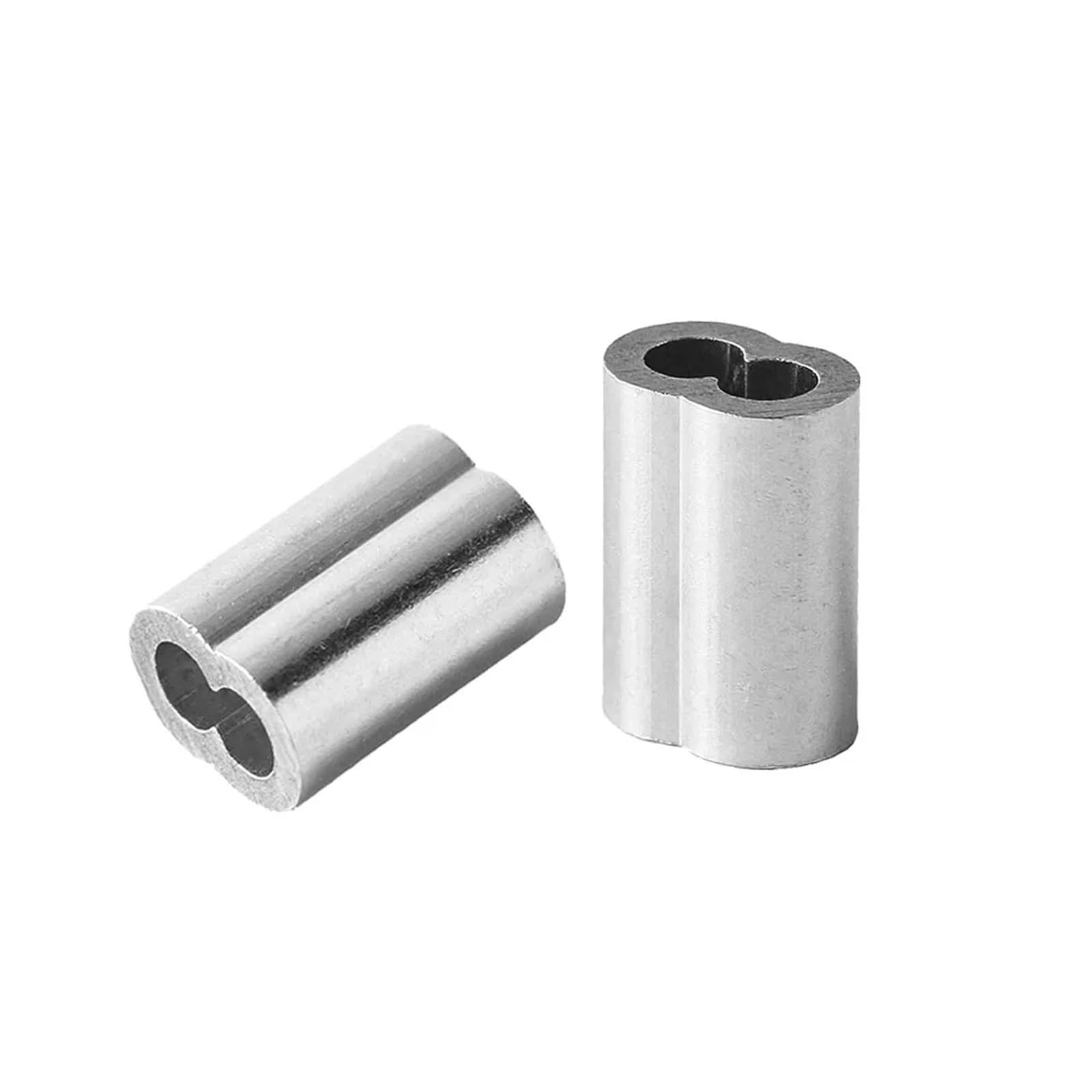 Puntali, Manicotti a crimpare for cavi 400 pezzi a in alluminio M1.2 .5 M2 a doppio foro for fune Anelli in filo di acciaio Clip Accessori fissi(M2 400PCS)