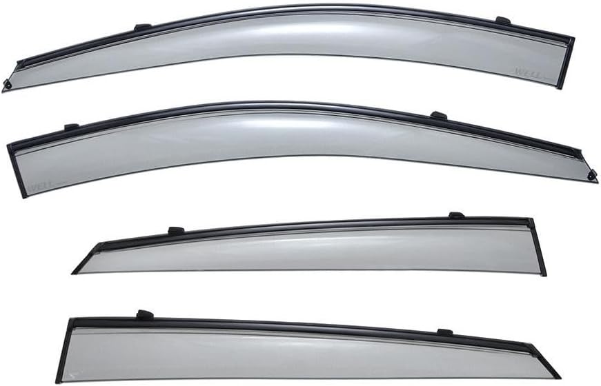 WellVisors Window Visors Wind Deflectors Compatible with Hyundai 2010-2015 Tucsun with Black Trim Rain Guards 3-847HY003