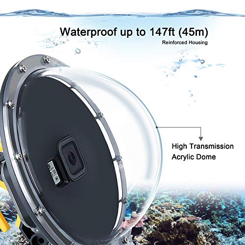 image for SOONSUN Dome Port for GoPro Hero 8 Black, 147 Feet Underwater Dome Len