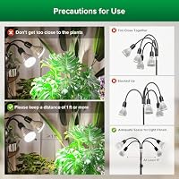 SANSI 120W LED Pflanzenlampe Vollspektrum mit verstellbarem Stativständer – Ansicht 6