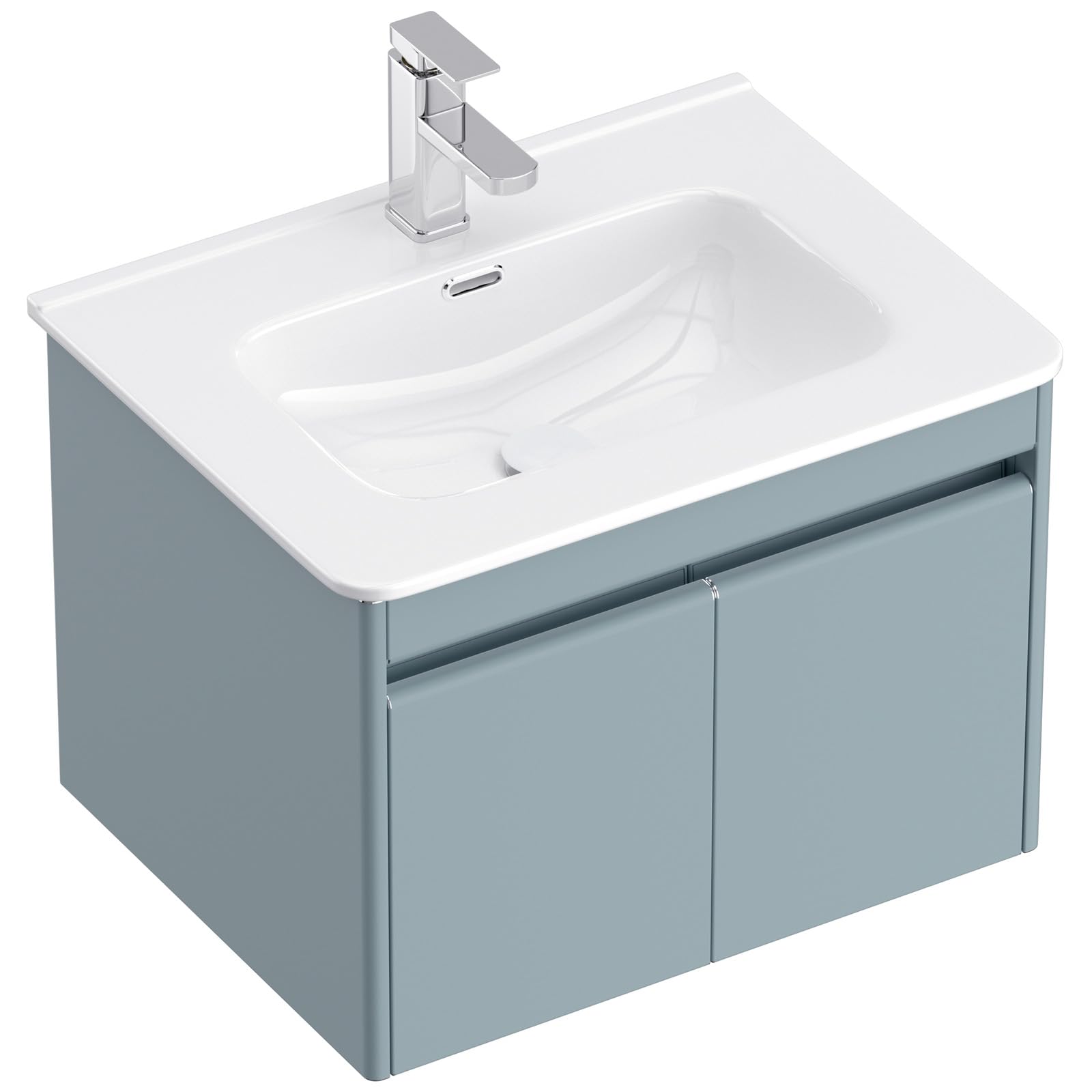 Photo 1 of ***Parts Only***Ceramic Bathroom Vanity, Stainless Steel Bathroom Vanities, Moisture and Water Proof Vanity, for Bathroom, Garage, and Garden (23.8" W, Includes Cold and Hot Faucet, Set of Accessories) 23.8 in