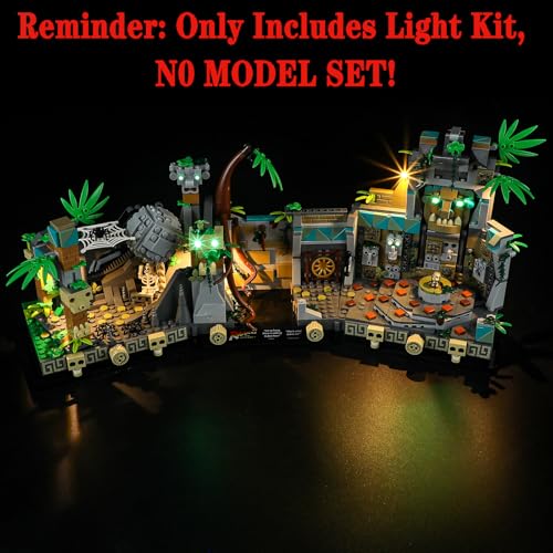 MENZAVA LED Light Set Compatible with LEGO 77015 Temple of the Golden Idol Indiana Jones Building Blocks Model - Model Set NOT Included - Image 4