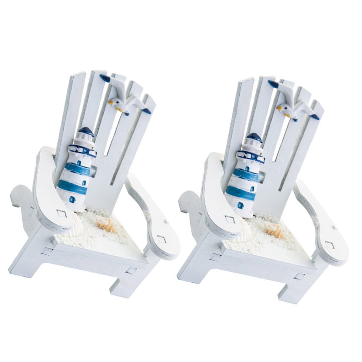 SUPVOX Miniature Lighthouse Style Chairs Seashells Decor Perfect for Beach House Decor