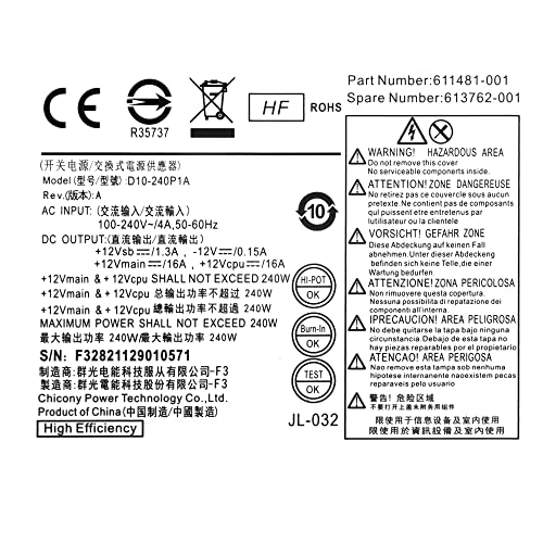 Fuente de Poder 240W Compatible HP Elite 8000 ATX miniatura 7