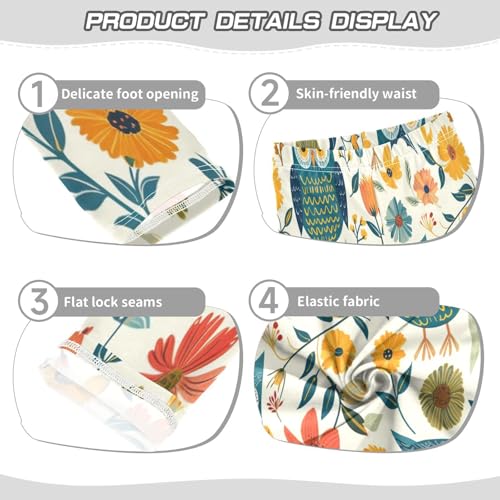 Toddler Girls Leggings Printed Yoga Pants Leggings Blue Yellow Owl for Kids3