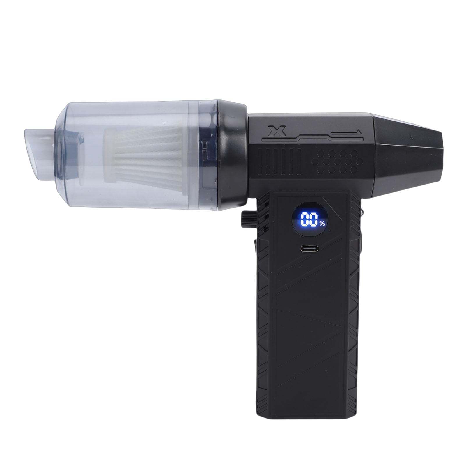 SEAFRONT Aspirapolvere Senza Fili 6000mAh Batteria Ricaricabile 52m/s Velocità Aria con 2 Ugelli 2 Spazzole e Schermo LED per Pulizia Tastiera Manutenzione Computer
