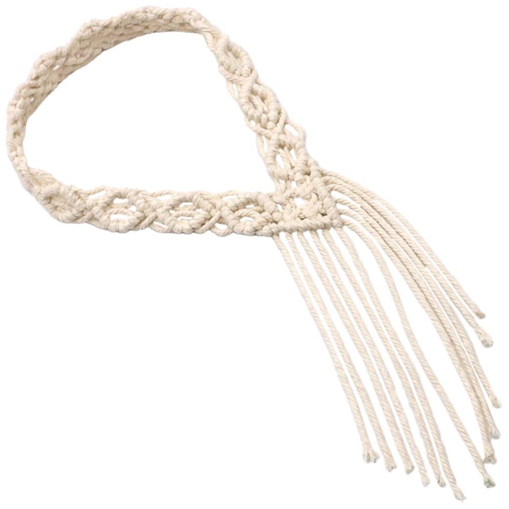 Amazon.com : LIFKOME Macrame Headband Crochet Headband Boho  display picture 3