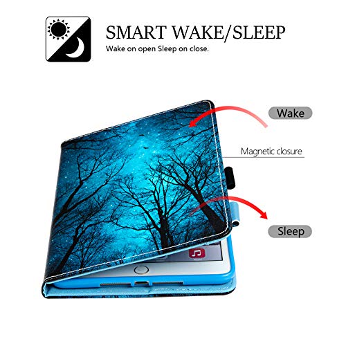 Dteck Case For Ipad Mini 1/2/3/4/5 - Slim Fit Premium Pu Leather Multi-Angle View Folio Stand With Auto Wake/Sleep Smart Wallet Cover For Ipad Mini 1/Mini 2/Mini 3/Mini 4/Mini 5, Forest Night #TOP1
