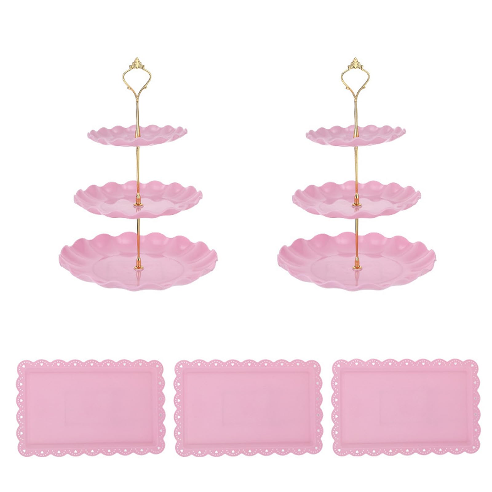 Plateau de service en plastique au design épuré pour buffets de réception