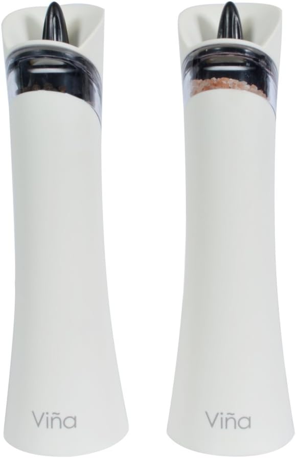 Vina Electric Gravity Salt Pepper Grinder Set, Adjustable