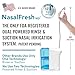 NASALFRESH MD - Dual Powered Nasal Irrigation System Nasal Rinse and Wash - Sinus Decongestant Relief System w/ 30 Saline Packets - Rechargeable - Multi-User, 2 Sets of Nose Pillows - Snoring Remedy