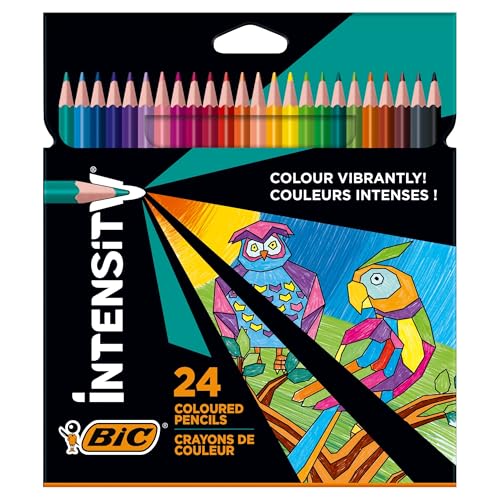 BIC Kids Jumbo Dreikant Buntstifte Set für Kinder ab 3 Jahren - Malen wie Wachsmalstifte - Buntstifte 12er Set - 12 bruchsichere Stifte + Jumbo Anspitzer