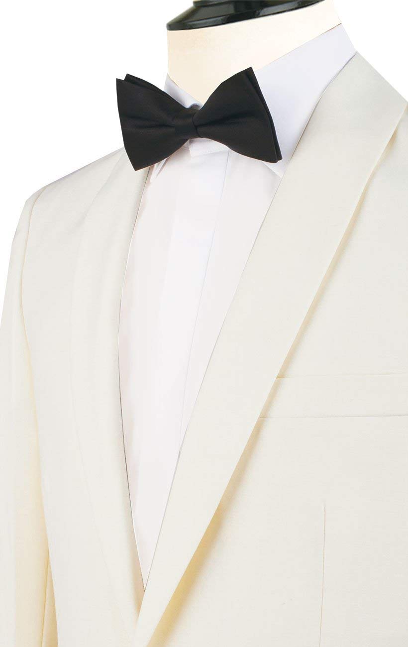 HOTK Hommes Châle Revers Ivoire 2 pièces smokings marié Costume Slim Formel d'affaires