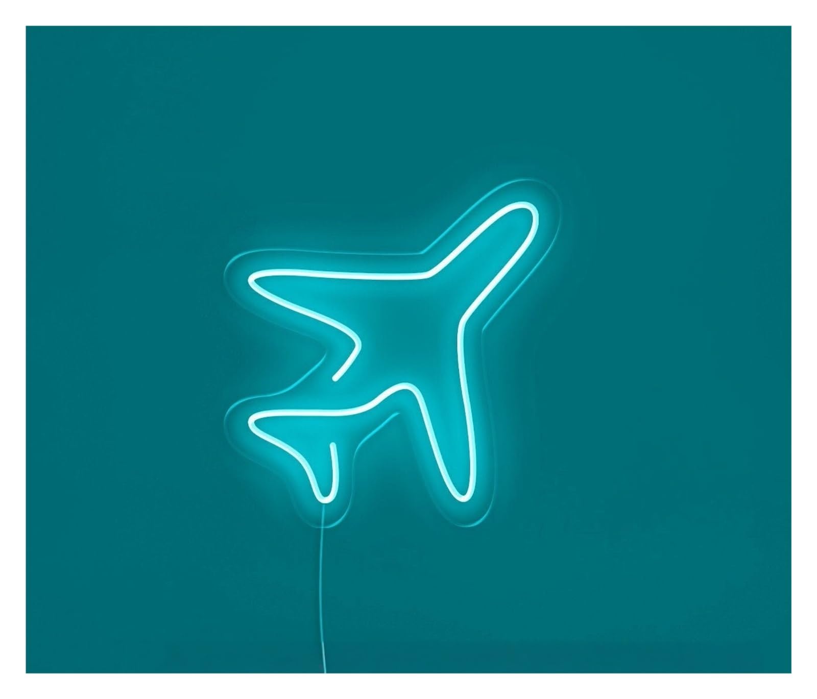 RONGCH Hanging Art Signs Plane Neon Sign Office Gameroom Bedroom Bar Livingroom Birthday Party Wall Decoration 16.54x15.75in/42x40cm