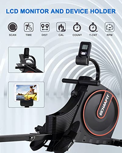 Echanfit Rowing Machine Folding Rower With 16 Levels Magnetic Resistance And Adjustable Console Angle For Home Use #TOP3