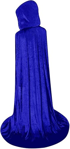 Miniatura 2 de Bata unisex con capucha de longitud completa, capa larga de terciopelo, disfraz de cosplay
