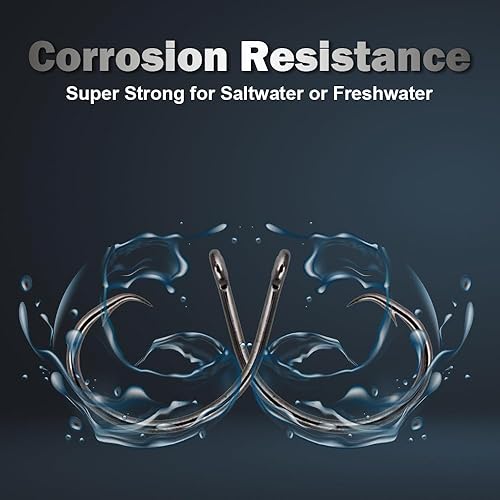 Miniatura 4 de Reaction Tackle Ganchos circulares  Anzuelos de pesca fuertes y afilados para agua salada y agua dulce  Cebo vivo, bagre, pesca de lubina y más