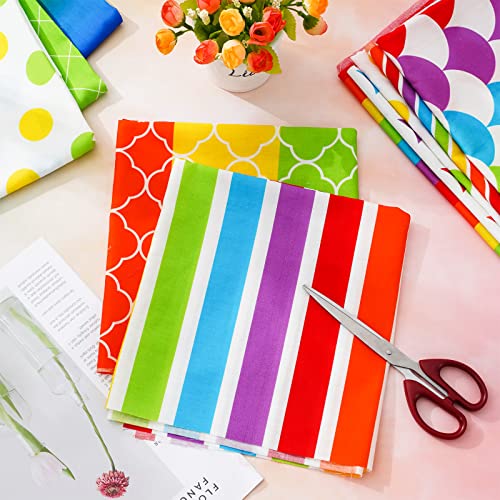 Tissu en coton arc-en-ciel Whaline de qualité pour patchwork et couture - 5