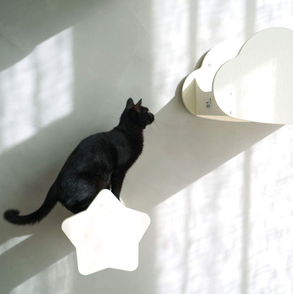 CatS Design Katzen Kletterwand große Katzen stabil- Wandkratzbaum-Wandliege-Wandkratzbrett-Wandpark-Wandstepp- Kratzstamm-Wandelemente- Wand Kratzsäule Stern F9