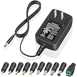 VIFOCUFY 8V 2A 1.9A 1.5A AC Adapter Power Supply,1000mA 500mA Power Cord with 10 Tips 16W Max Charger Replacement with UL Listed