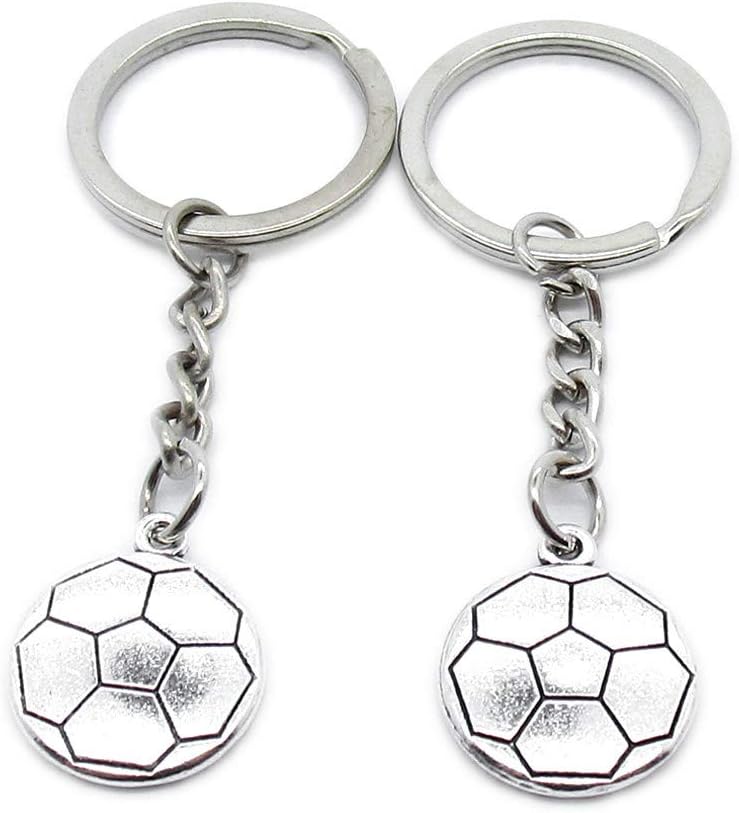 50 Pieces Keyring Keychain Wholesale Suppliers Jewelry Clasps FC0O4G Football Soccer