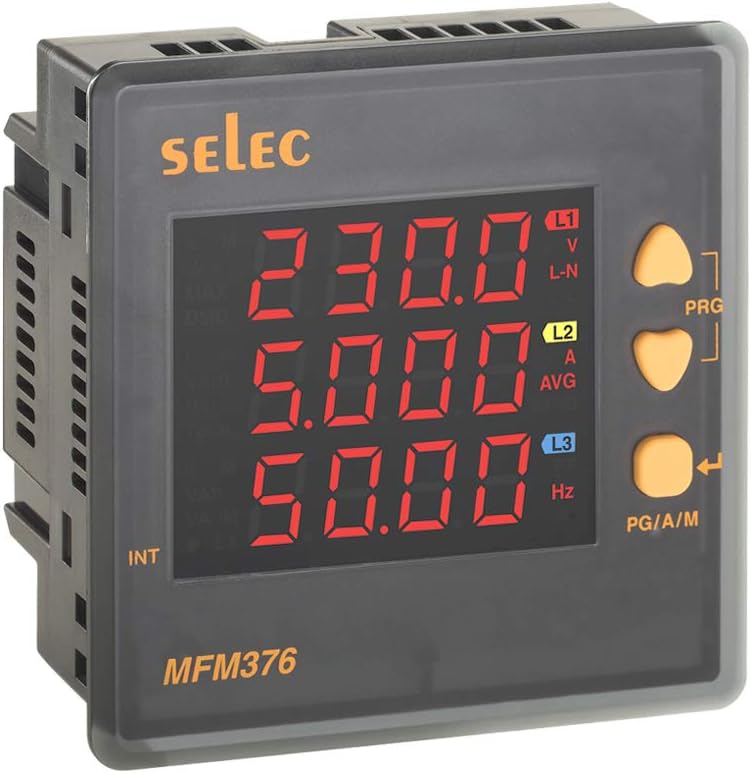 SELEC MFM376, Digital Three Phase LED Multifunction meter, Accuracy Class1