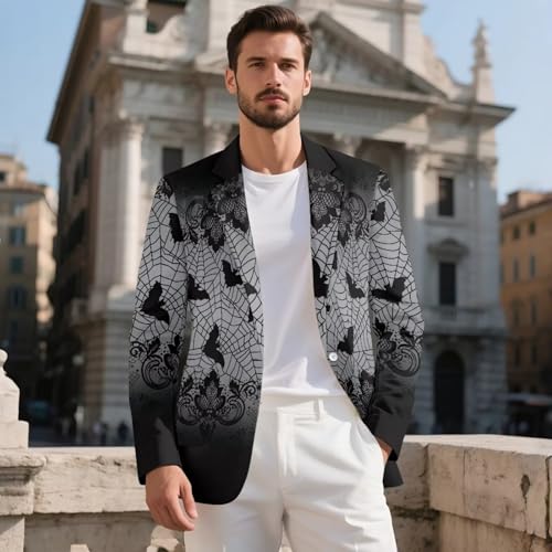 HUGS IDEA Slim Fit Blazer for Men Lightweight Soft Suit Jacket One Button Casual Sport Coat2