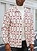 ZAFUL Men's Aztec Graphic Print Long Sleeve Shirt Shacket Tops, Classic Button - Down Coat, Casual & Fashionable Outerwear(Orange XL)