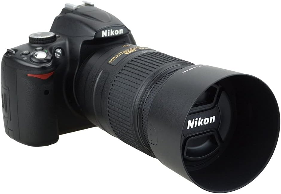 Reversible Camera Lens Hood HB-57 Replacement for Nikon DX 55-300mm F4.5-5.6G ED VR Zoom Lens on D500 D7500 D7200 D7100 D7000 D5600 D5500 D5300 D5200 D5100 D5000 D3500 D3400 D3300 D3200 D3100 D3000