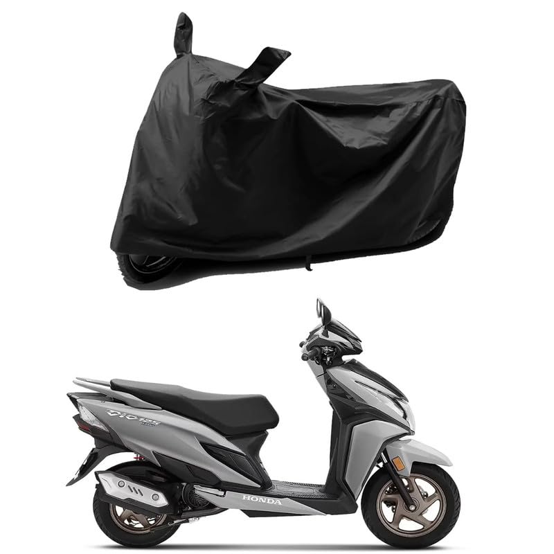Accesseries Compatible with Honda Dio 125 Scooty Body Cover Water Resistant Scratchproof Dustproof UV-Rays Full Body Protection for All Modal & Varients [Black-Color]-image-39