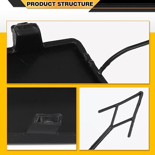 Miniatura 9 de Cubierta de gancho de remolque para parachoques delantero compatible con Dodge Journey 2011 2012 2013 2014 2015 2016 1TX87TZZAB