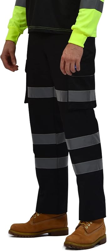 AYKRM 5 Colors Hi Vis Trousers high Visibility Cargo Workwear Pants Reflective Tape Work Trousers