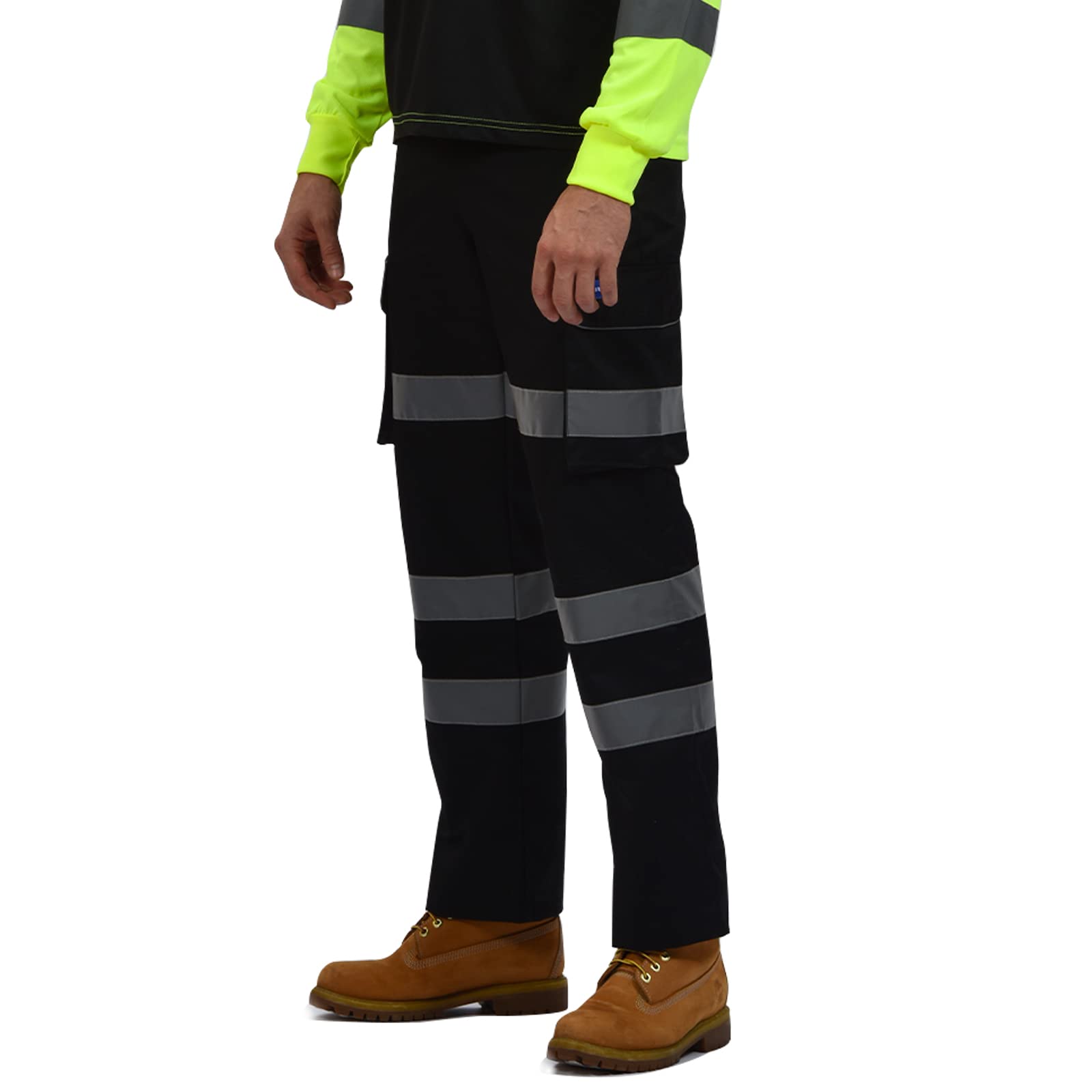 AYKRM Pantalon de sécurité Travail Fluo Industriel Haute-Visibilité