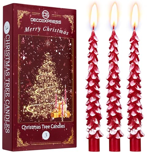 Deco Express Kerzen Set Weihnachten Deko 3er oder 6er Pack Wachs Deko...