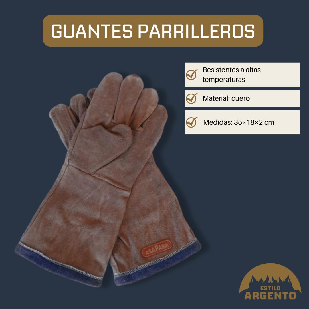 Guanti in pelle per barbecue resistenti al calore